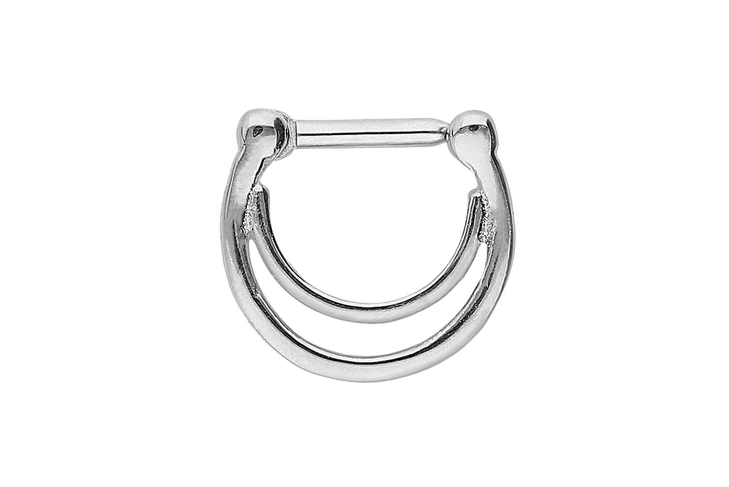 Chirurgenstahl Clicker DOPPELRING von Piercingline